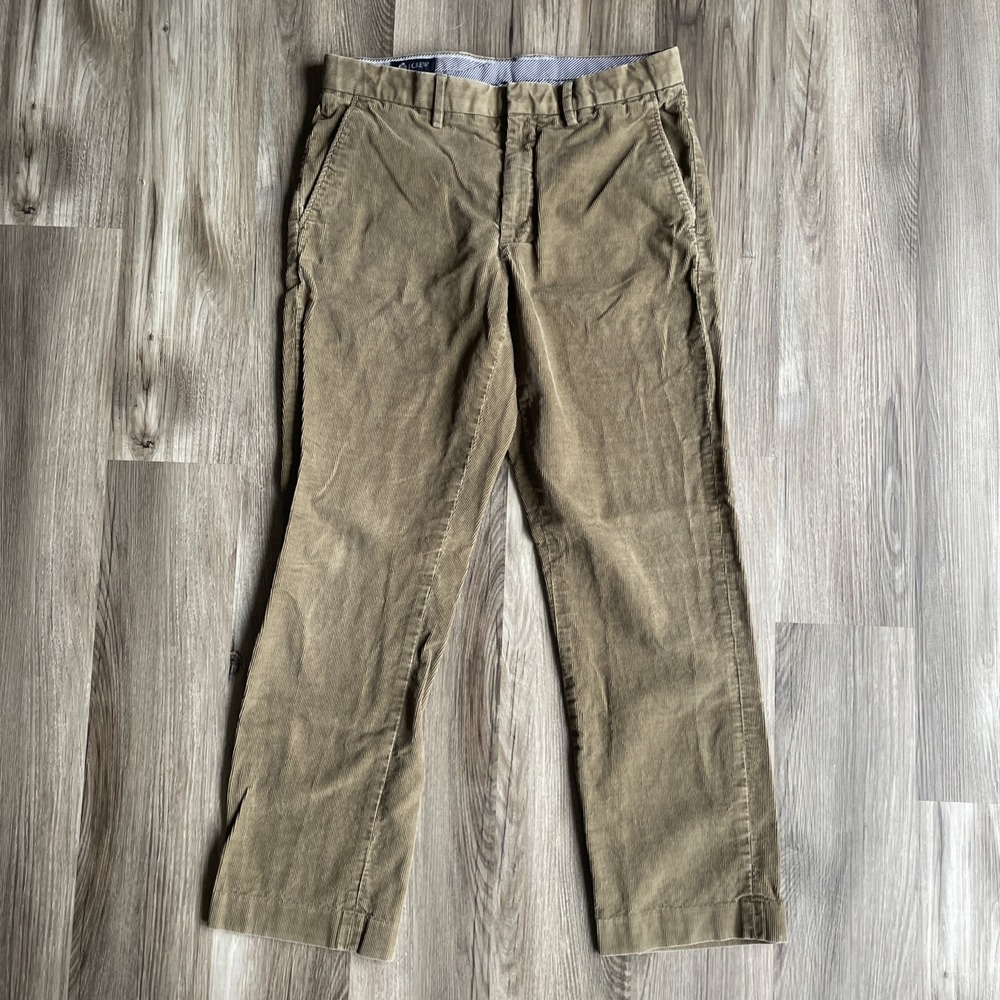 J Crew Pants Mens 32x30 Brown Vintage Corduroy Classic Chino Straight Academia